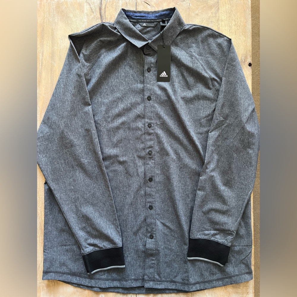 3/$90 NEW adidas Button Down Polo